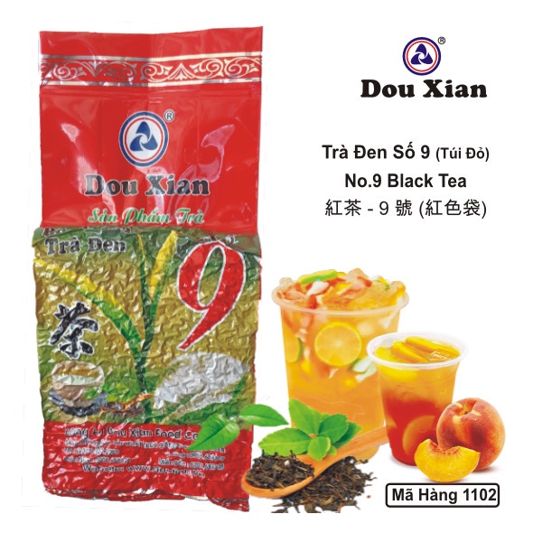 Trà đen Dou Xian số 9 - TÚI MÀU ĐỎ 500g - dùng pha trà sữa