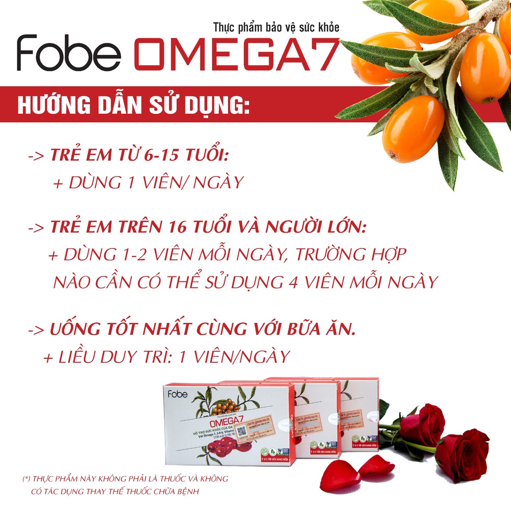 Viên uống Giảm Khô Âm Đạo Làm Đẹp Da, Giảm Khô Mắt OMEGA 7- Hộp 10 viên