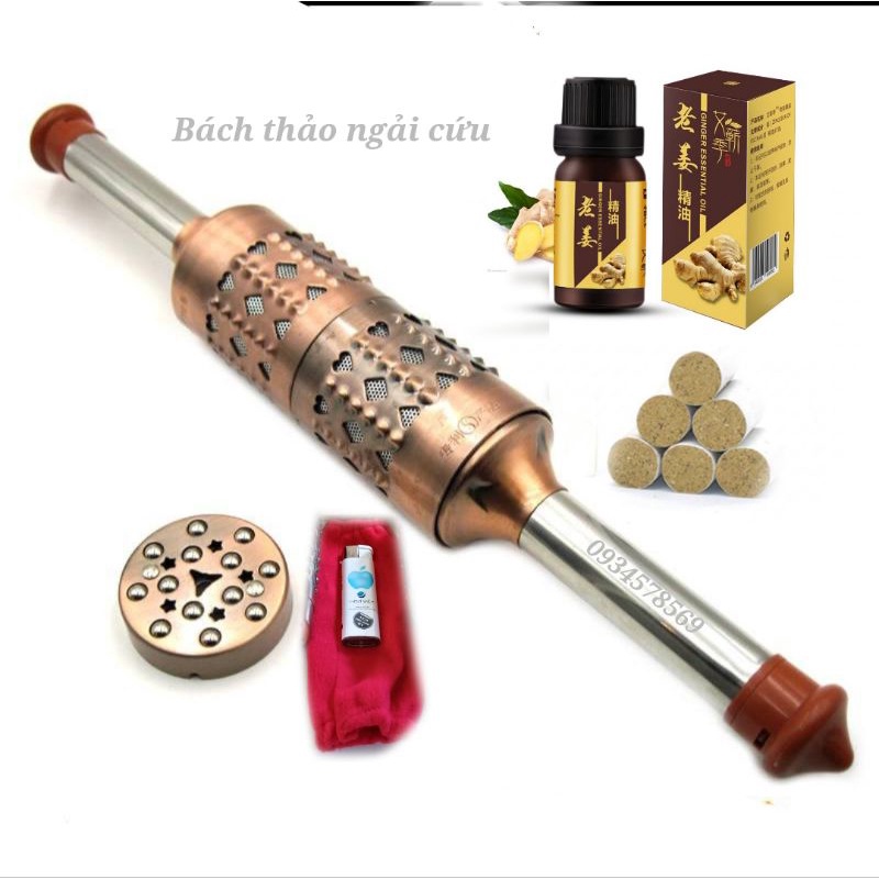 Thanh lăn ngải cứu đồng đôi đả thông kinh lạc,giảm béo, con lăn ngải cứu ấm cơ thể