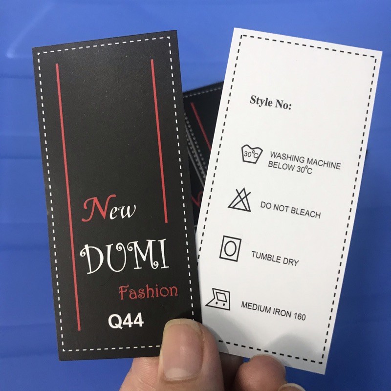 Thanh lý NHÃN MÁC TAG QUẦN ÁO- 100 cái.