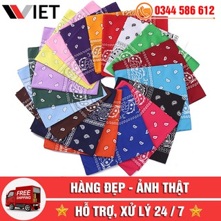 [MIỄN PHÍ SHIP TOÀN QUỐC] Khăn Turban Headband Bandana Họa Tiết Phong Cách Hàn Quốc 55x55 cm