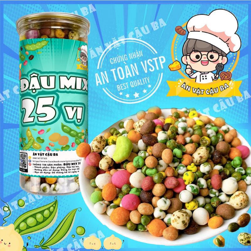 sale lỗ-100gr đậu mix 17 vị