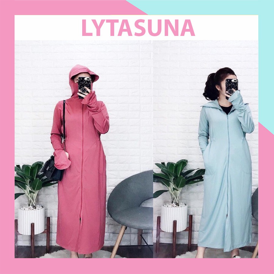 Áo Chống Nắng Nữ Thời Trang Toàn Thân Dáng Dài Bo Eo Lỗ Khí Thoáng Mát CN02