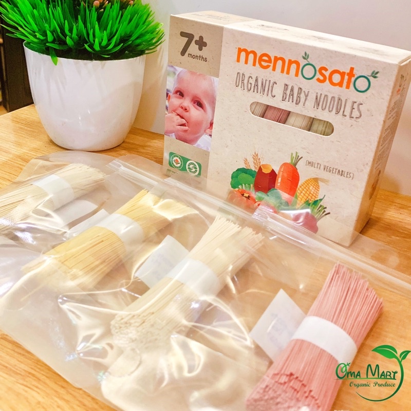 Mì sợi ăn dặm rau củ cho bé Mennosato