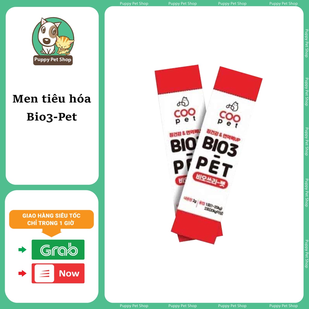 Men VI SINH hỗ trợ tiêu hóa cho thú cưng, chó mèo BIO 3 - CHÍNH HÃNG HÀN QUỐC