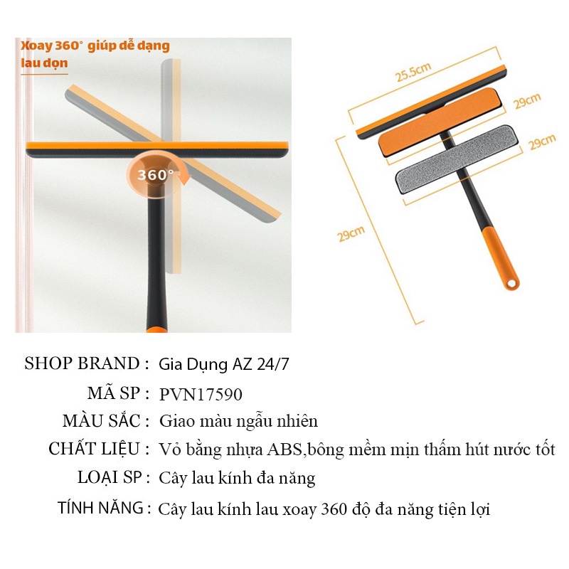 Cây lau kính đa năng thông minh mini cầm tay xoay 360 độ tiện lợi AZ PVN17590