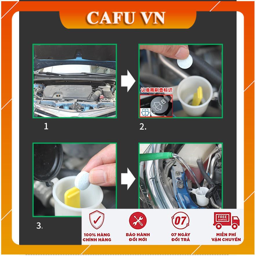 Viên sủi rửa kính ô tô viên sủi tẩy sạch kính, tạo hiệu ứng lá sen - CAFU VN