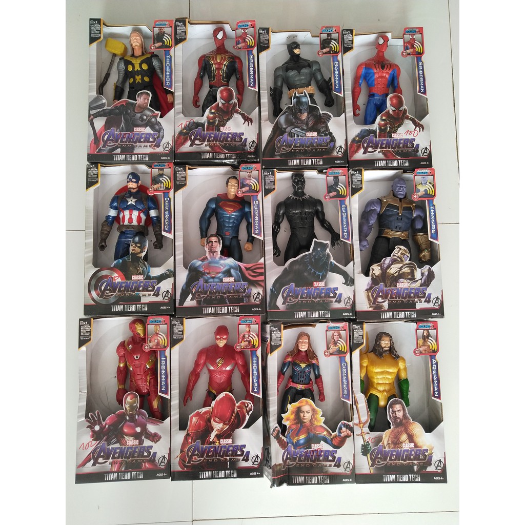 [HÀNG ĐẸP GIÁ TỐT]đồ chơi cho bé - Mô Hình 12 Nhân Vật Avenger Siêu Anh Hùng có nhạc & đèn