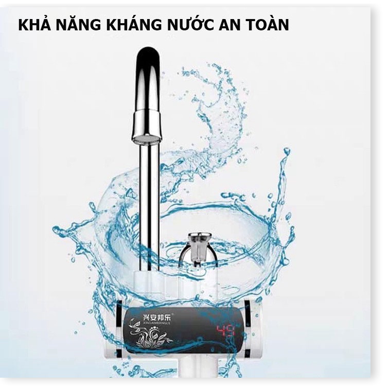 Vòi Nóng Lạnh LavaboChống giậtlàm nóng trực tiếp tại vòi, tiết kiệm điện và nước, có Rơ-le chống giật an toàn.