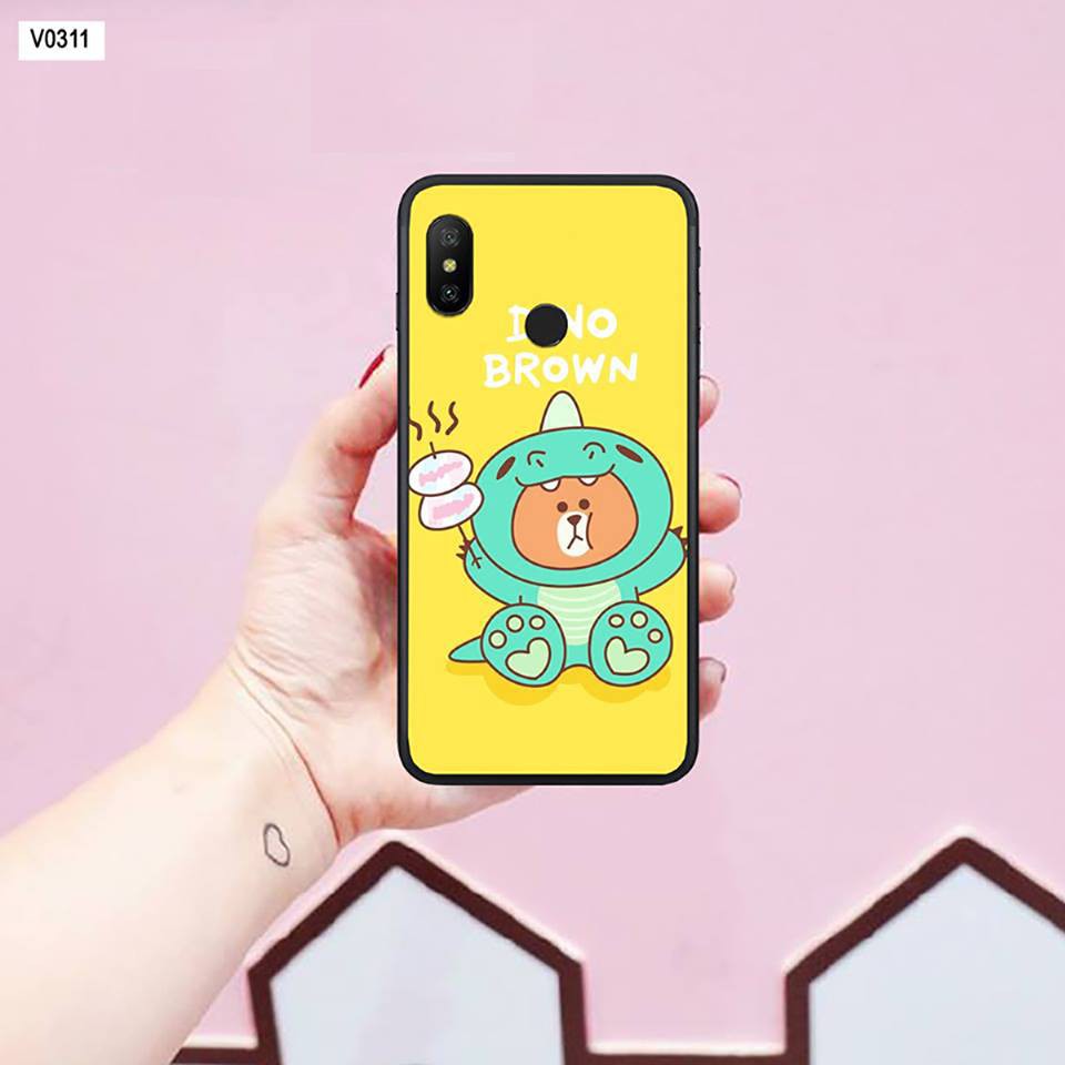 [ Mua 2 ốp tặng 01 Pop ] Ốp Xiaomi Redmi Note 6💛  Redmi Note 7 💛 Ốp lưng điện thoại mẫu quả đào/gấu nâu cute