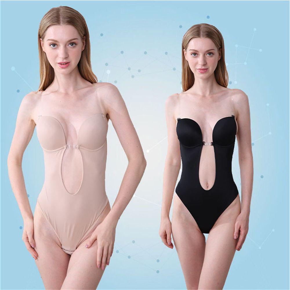 CACTU Áo Lót Nâng Ngực Không Đường May Hở Lưng Định Hình Cơ Thể