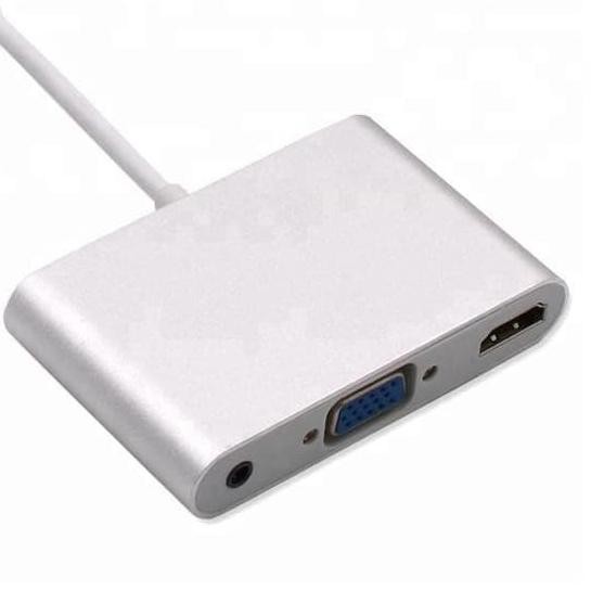 Đầu Chuyển Đổi Từ Type C Sang Hdmi + Vga Audio 3.5mm Macbook Pro 22