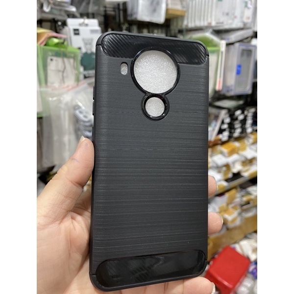 Ốp Nokia 5.4 dẻo dày có độ chống sóc nhẹ,vân kiểu nhôm xước nhám.