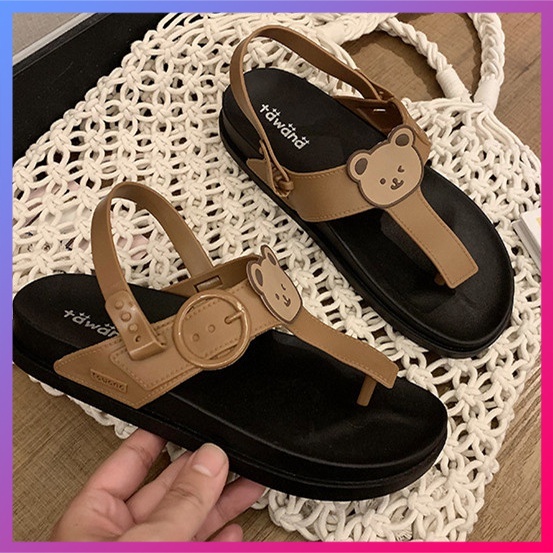 [2022 Mẫu Mới] Giày Sandals Nữ Có Trang Trí Gấu?Tawana?Dép Cao Su Dẻo (D20 - 2025)