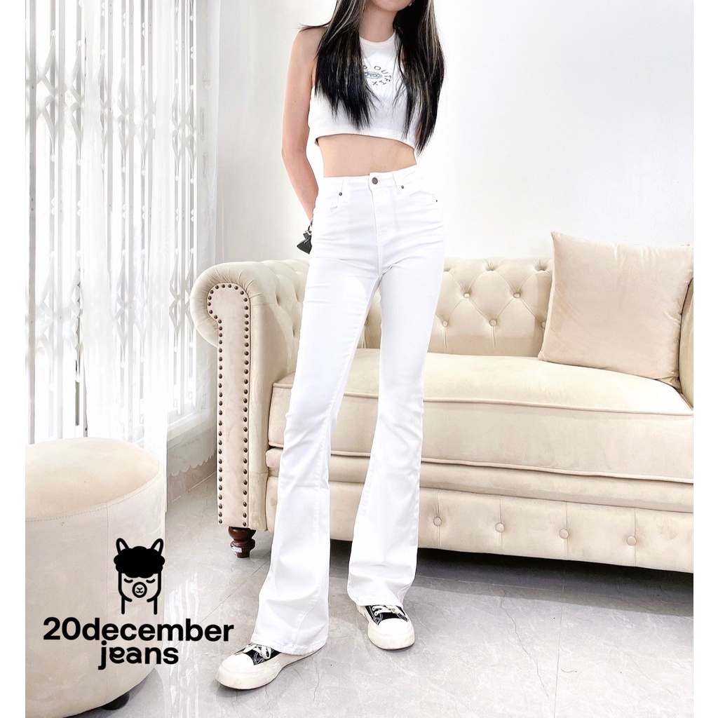Quần Black / White Long Flare Jeans mã 11111