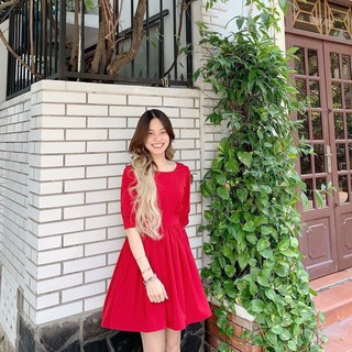 Đ. đỏ hở lưng H1556 (hình thật)