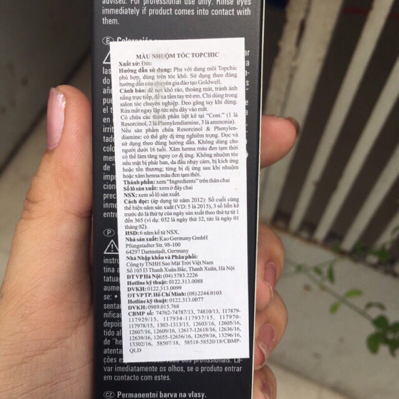 MÀU NHUỘM GOLDWELL TOPCHIC  60ml