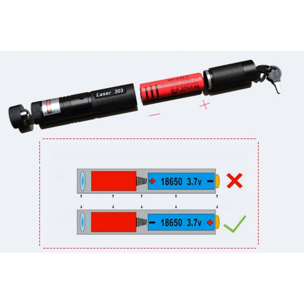 ĐÈN PIN LASER 303 TIA XANH