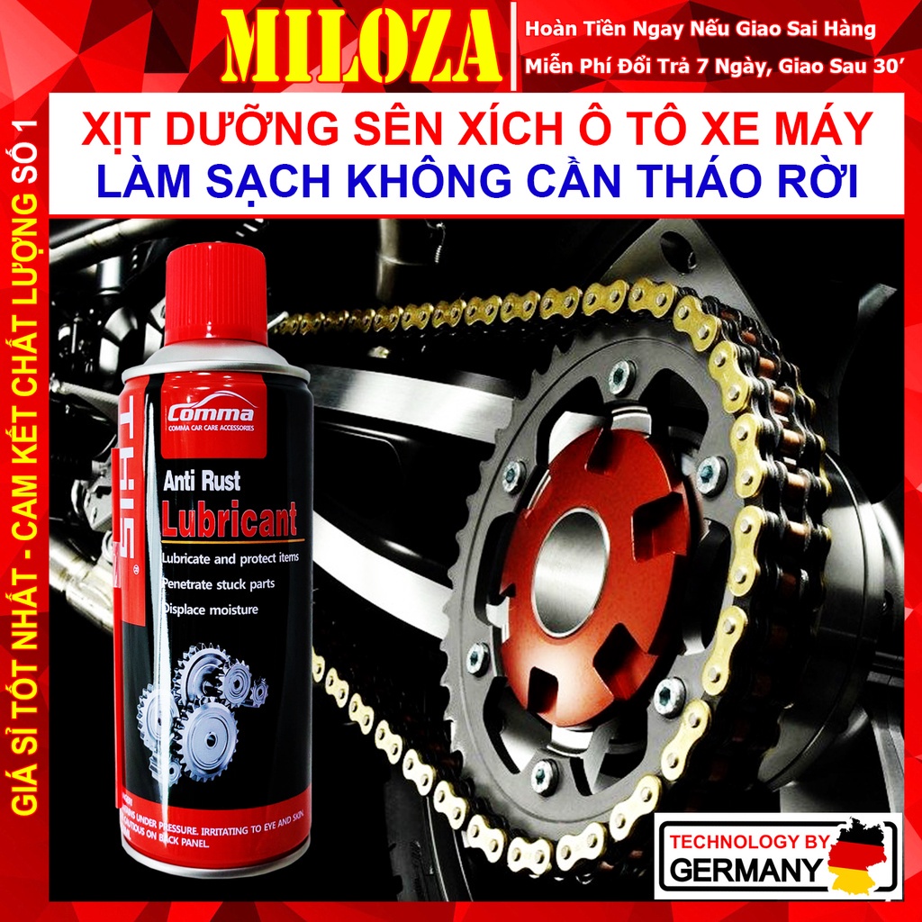 Dưỡng Sên, Vệ Sinh Sên Xe Máy - Dầu Tra Xích Đạp, Máy, Ô tô Bôi Trơn THIS Anti Rust