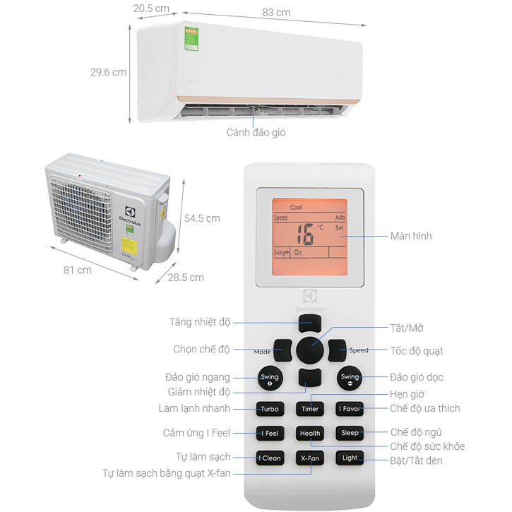 Điều hòa Electrolux 12.000 BTU Inverter ESV12CRR-C2