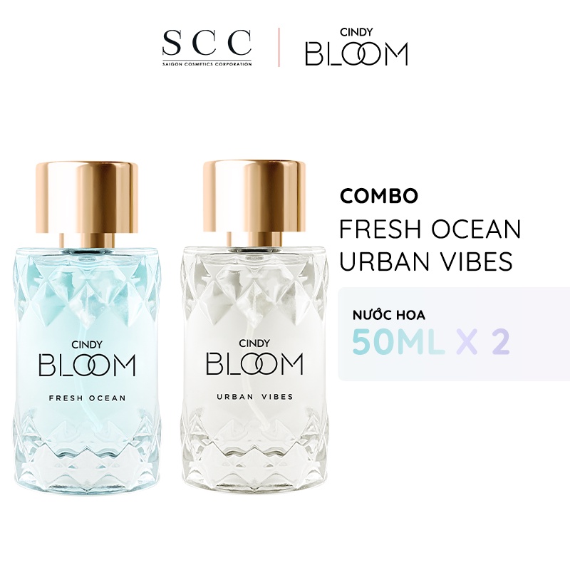 Combo Nước hoa Cindy Bloom Fresh Ocean năng động trẻ trung + Urban Vibes tự tin cuốn hút 50ml/chai