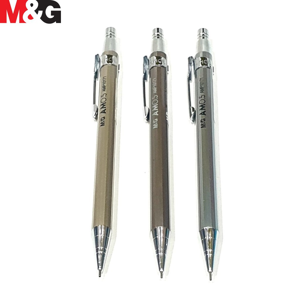 [NowShip] Bút Chì Bấm Thân Kim Loại 0.5mm / 0.7mm M&amp;G AMO1001- 1 Cây