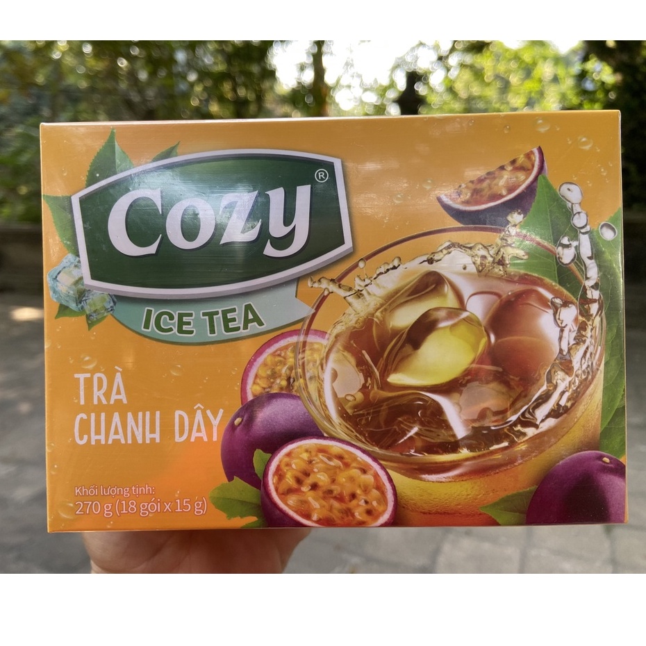 TRÀ COZY ICE TEA HÒA TAN CHANH DÂY 270G ( 18 gói x 15g)