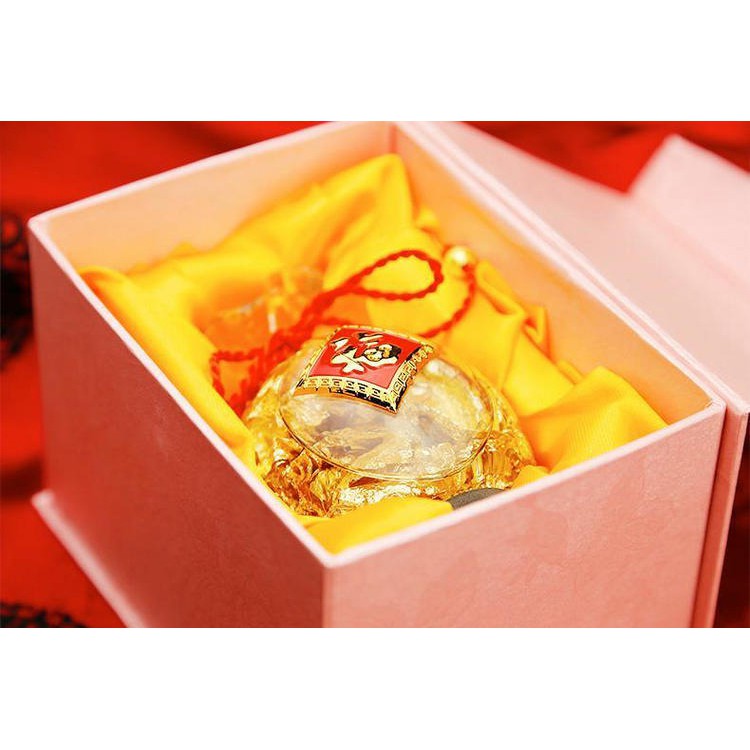 Túi vàng thủy tinh phong thủy may mắn thu hút tài lộc | BigBuy360 - bigbuy360.vn