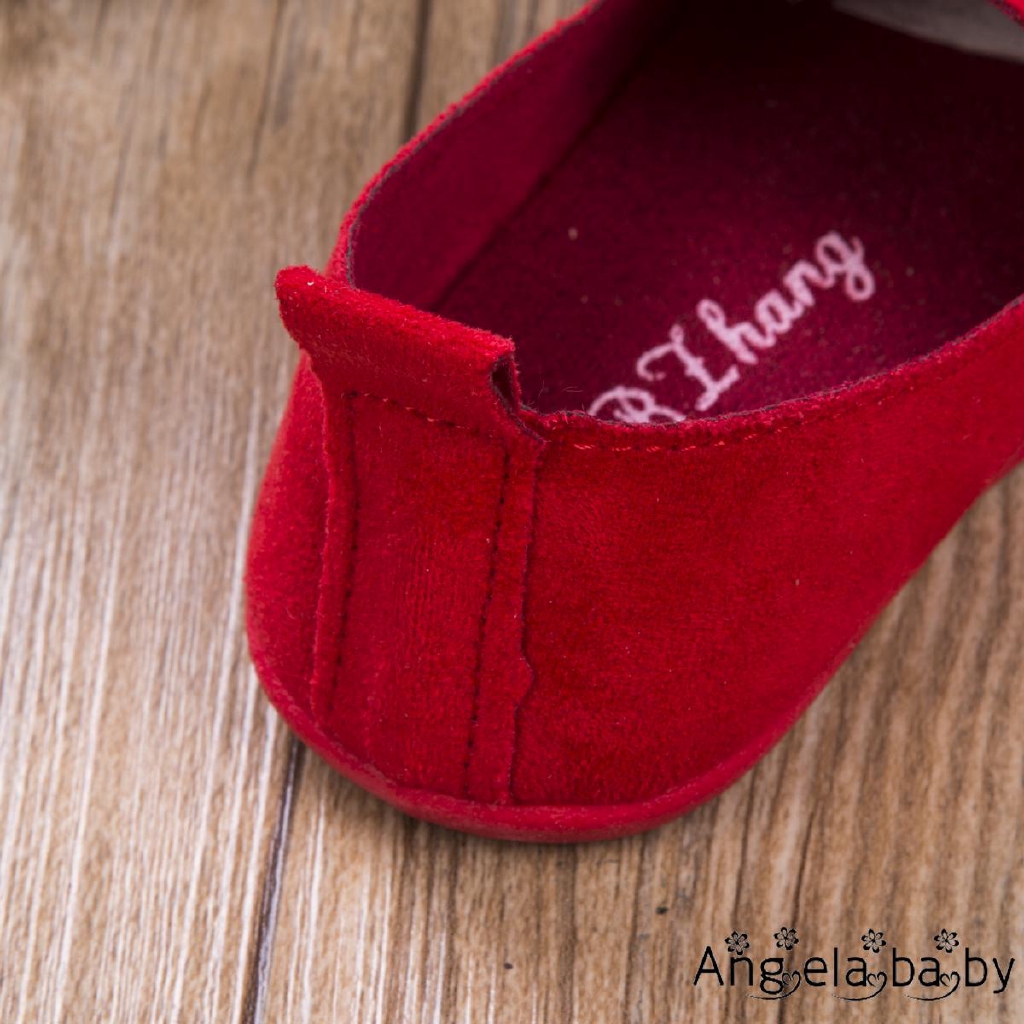 ⓗღ✯Walking Sneakers Leather Shoes for Girls Boys Baby Soft Sole Fluff Pure-Color Suede Shoes