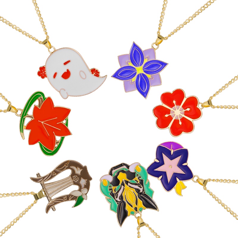 Vòng cổ QIHE JEWELRY mặt dây hình nhân vật game Genshin Impact