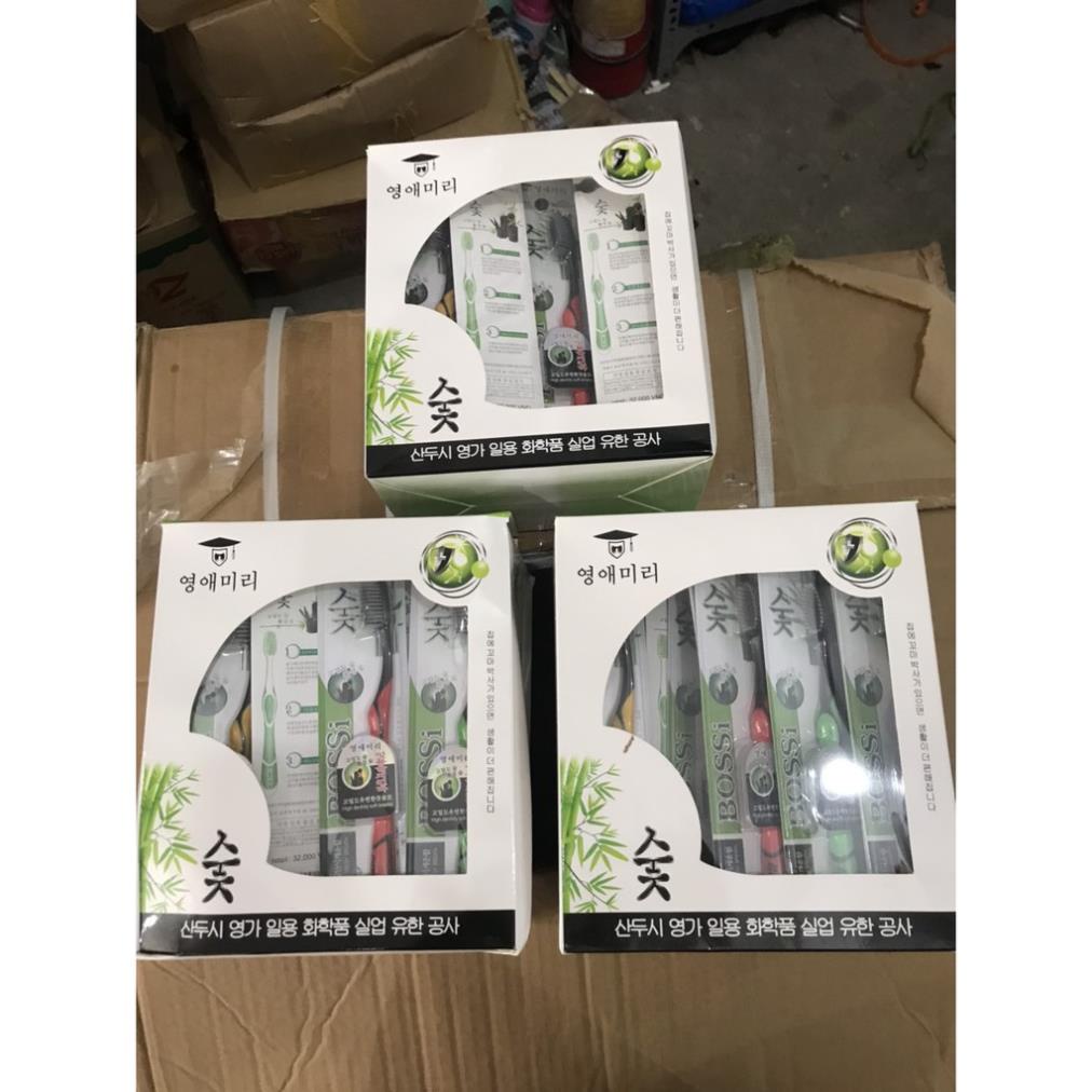Hộp 30 cái Bàn Chải Đánh Răng Than Tre Hoạt Tính Bossi Hàn Quốc (sỉ)