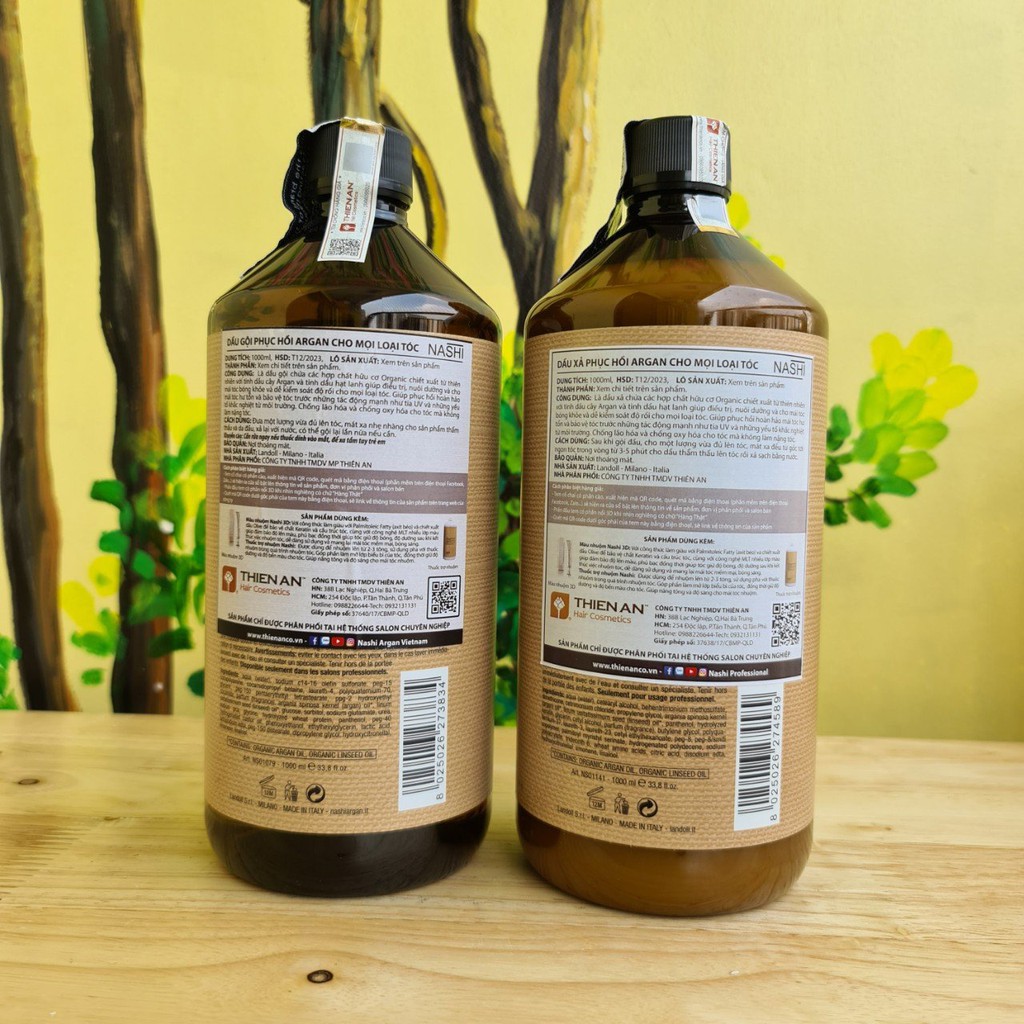 DẦU GỘI XẢ NASHI ARGAN 200ML - 500ML - 1000ML