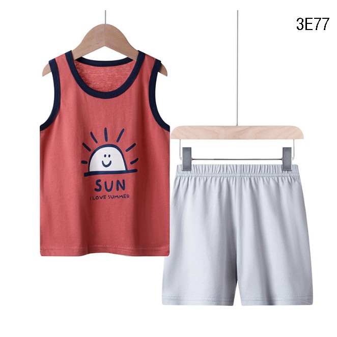 Set bộ quần áo ba lỗ hình cho bé (12 - 33kg) VEMZKIDS