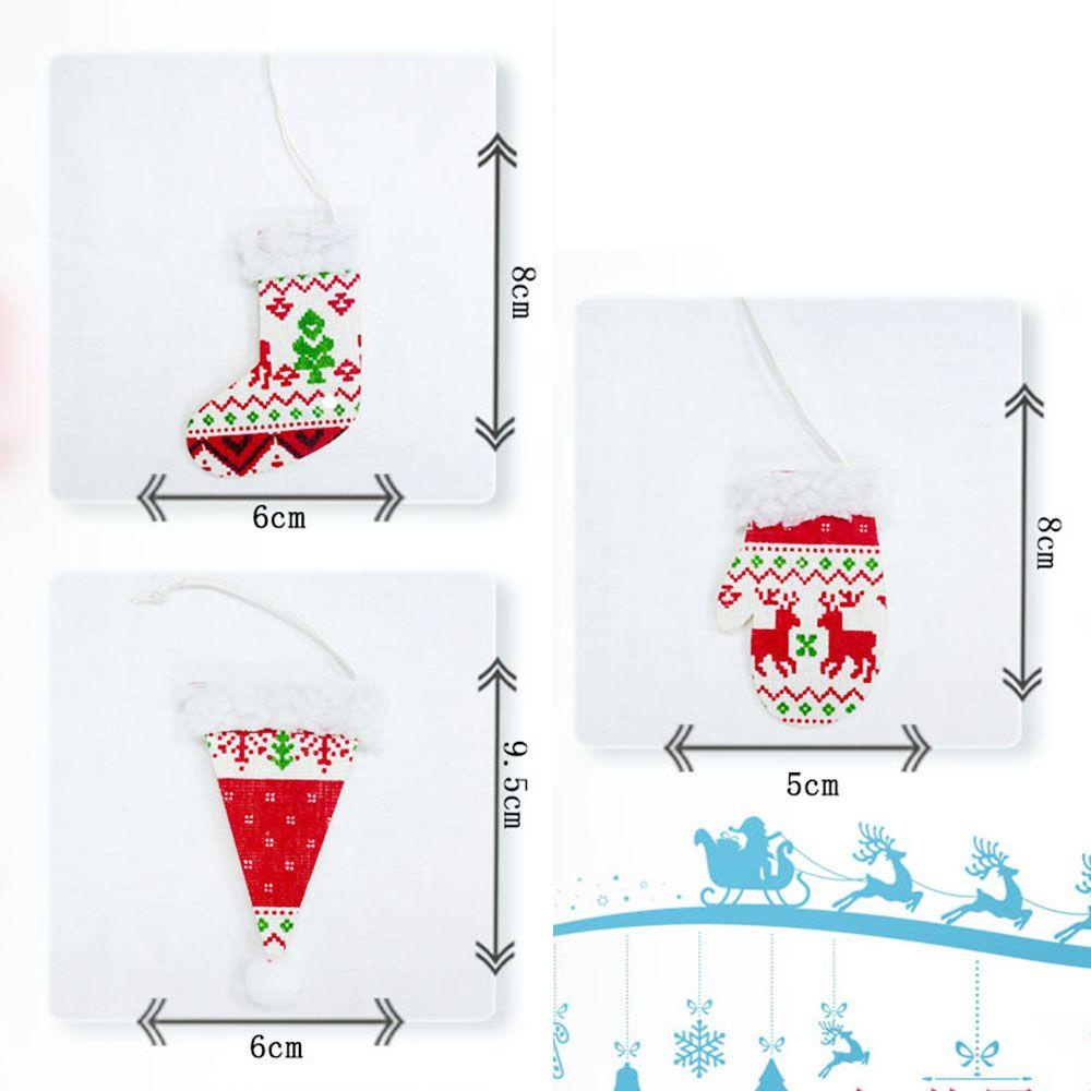 Set 3 Vỏ Bọc Chai Lọ Trang Trí Giáng Sinh Năm Mới