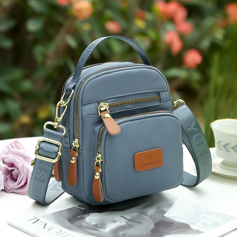 Túi Đeo Vai Đựng Điện Thoại Màu Trơn Thiết Kế Đơn Giản Thời Trang Phong Cách Phương Tây Cho Nữ