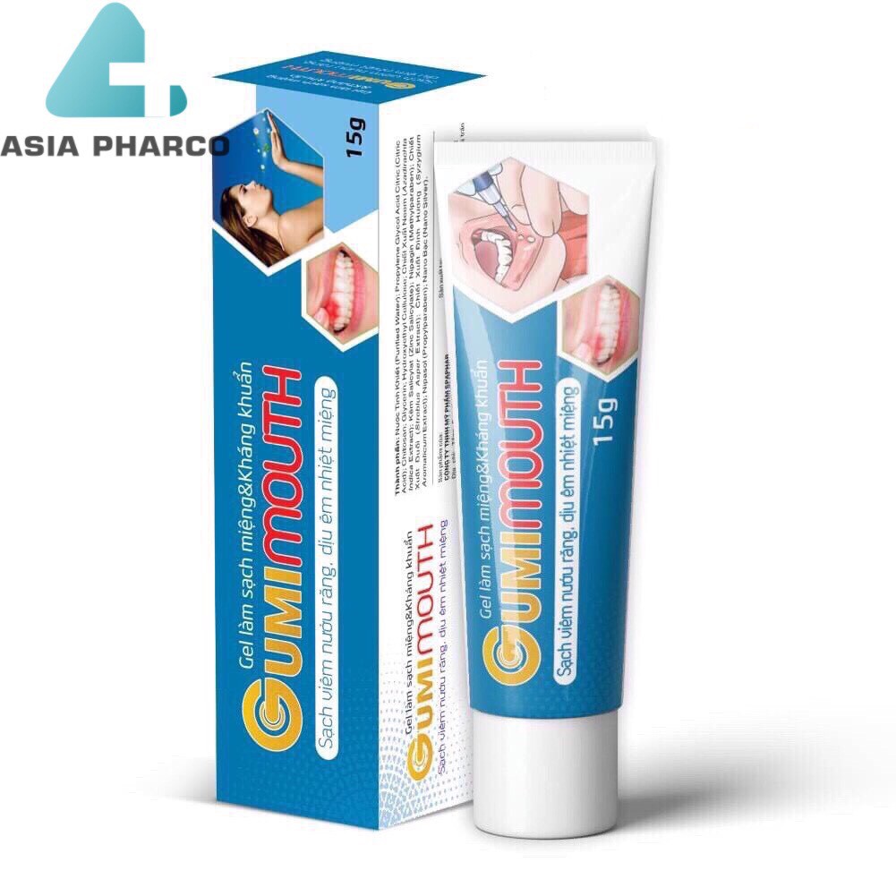 Gel Gumimouth - Sạch Viêm Nướu Răng &amp; Dịu Êm Nhiệt Miệng Tuyp 15g