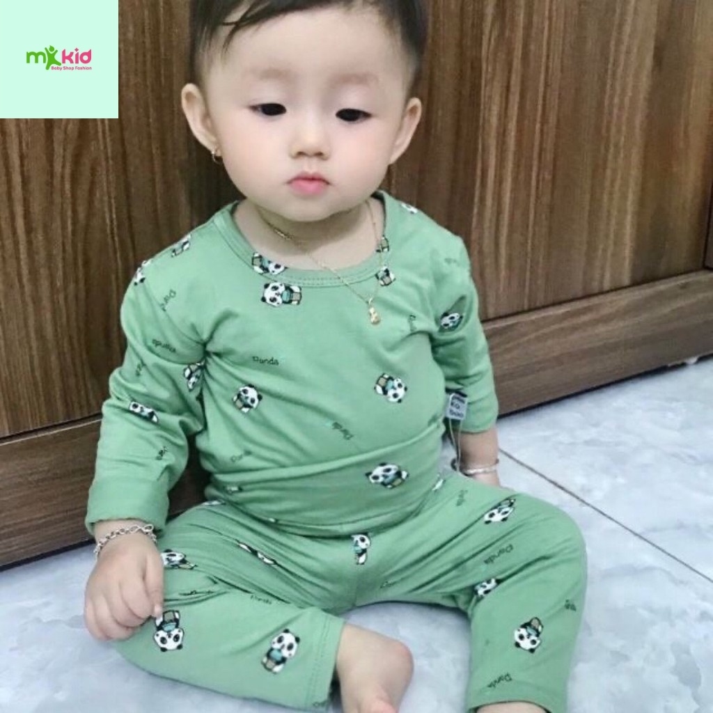 Bộ Thun Lạnh Dài Tay Cho Bé  Bộ Thu Đông Dài Tay Peekaboo Cho Bé Trai Bé Gái với họa tiết Gấu siêu dễ thương .