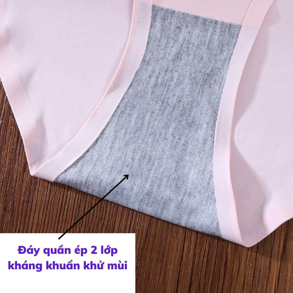 Quần lót nữ thun lạnh đúc su không đường may, quần chíp nữ cao cấp 2 mảnh chun hông gợi cảm sexy LANIXA L513