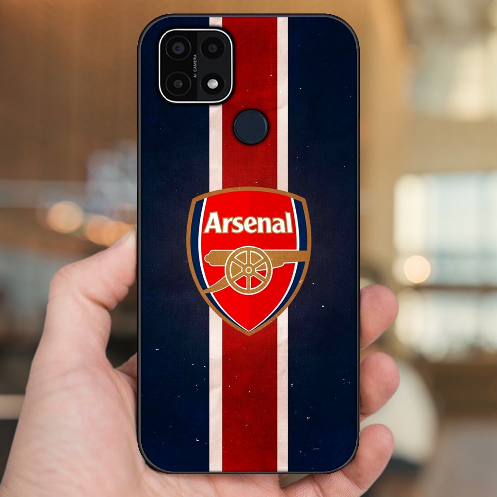 Ốp lưng Oppo A15, A15s viền đen in hình Arsenal FC