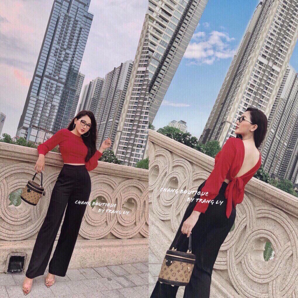 áo croptop cột dây sau có mút ngực (hình thật kế bên)