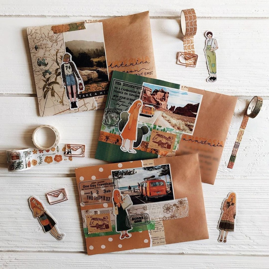 Bộ Sticker hình cô gái/ chàng trai cá tính dán trang trí sổ, planner, điện thoại