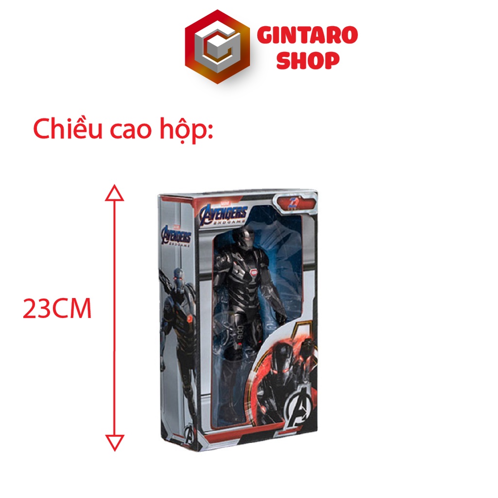Mô hình Iron Man War Machine cao cấp , Đồ chơi mô hình người sắt đen iron man GINTARO SHOP