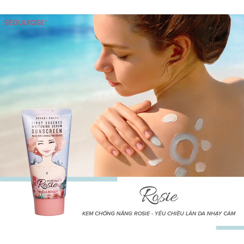 Tặng Son Hansmile khi sở hữu Combo Kem chống nắng Rosie và Sữa rửa mặt Rosa