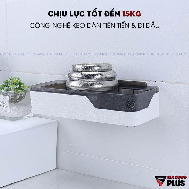 Kệ chữ nhật dán tường nhựa ABS cao cấp, sang trọng ShuangQuing (SQ-0101)