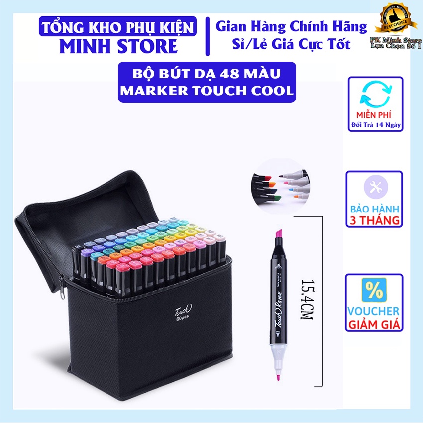 Bút Dạ 48 Màu Thiết Kế Tranh Vẽ Học Sinh Đánh Dấu Hai Đầu