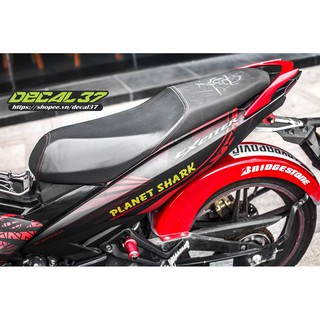 Tem Trùm Exciter 150 Shark đỏ đen