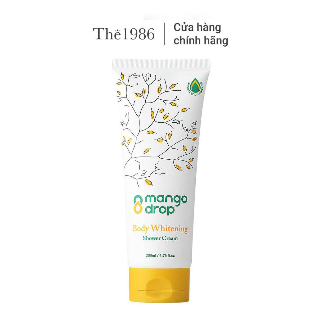 Kem tắm dưỡng trắng cơ thể Mango Drop Body Whitening Shower Cream 200ml