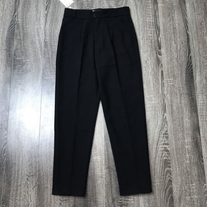 Quần baggy nữ khóa giữa đai lưng