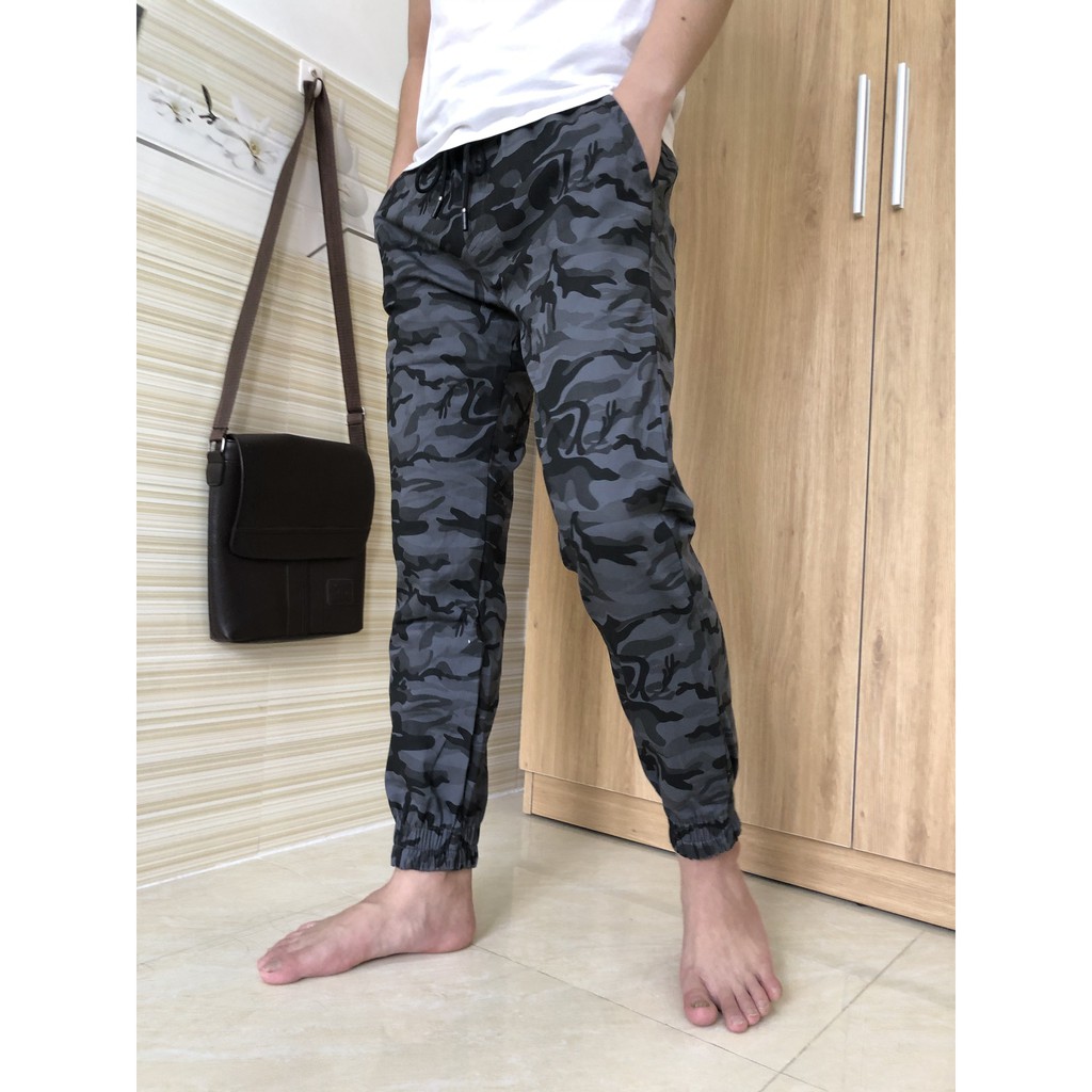 Quần jogger kaki rằn ri, camo, lính cực hot [ Lính xám ]