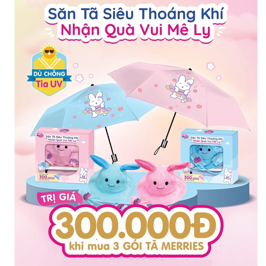 1 Gói Tã Dán/Quần Merries Nhật Nhập Khẩu Đủ Size NB90/S82/M64/L54/XL44/M58/L44/XL38/XXL26 (MUA 3 GÓI tặng 1 QUÀ)